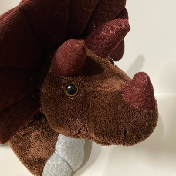 Kohl’s Cares Triceratops Plush Brown Dinosaur Stuffed Animal Toy 12 inch - Picture 9 of 12